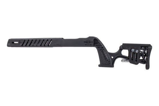 Luth-AR Modular Chassis Fits Ruger 10/22 Rimfire and features a goose-neck style pistol grip
